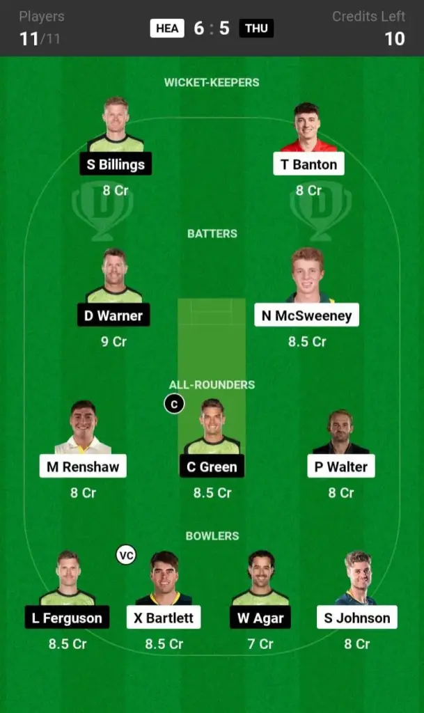 HEA vs THU Grand League Team