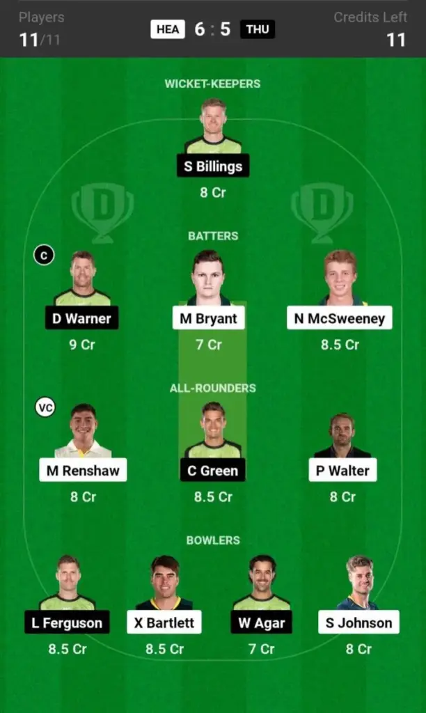 HEA vs THU Small League Team