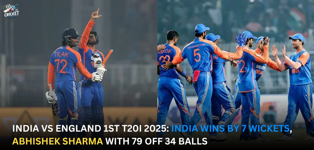 India vs England 1st T20I 2025 India Wins by 7 Wickets