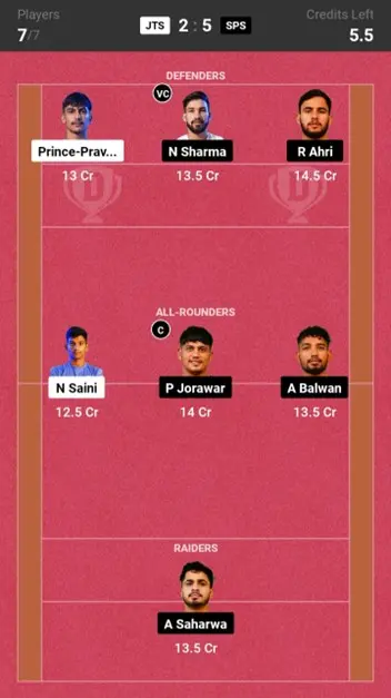 JTS vs SPS Small League Team