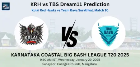 KRH vs TBS Dream 11 Prediction