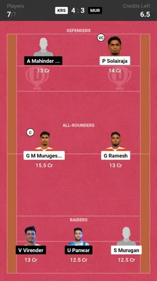 KRS vs MUR Small League Team