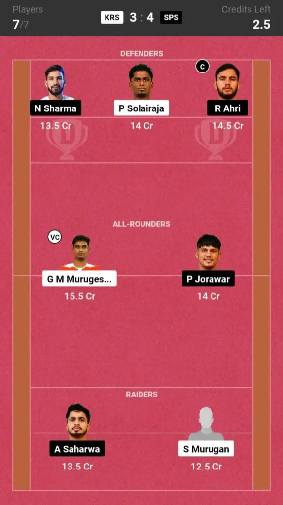 KRS vs SPS Small League Team