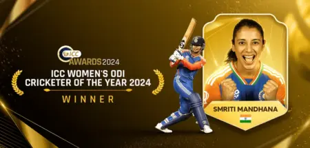 Smriti Mandhana Women’s ODI Cricketer of the Year 2024