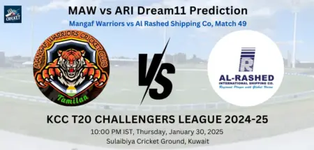 MAW vs ARI Dream11 Prediction