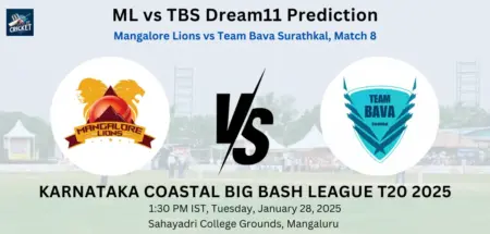 ML vs TBS Dream11 Prediction