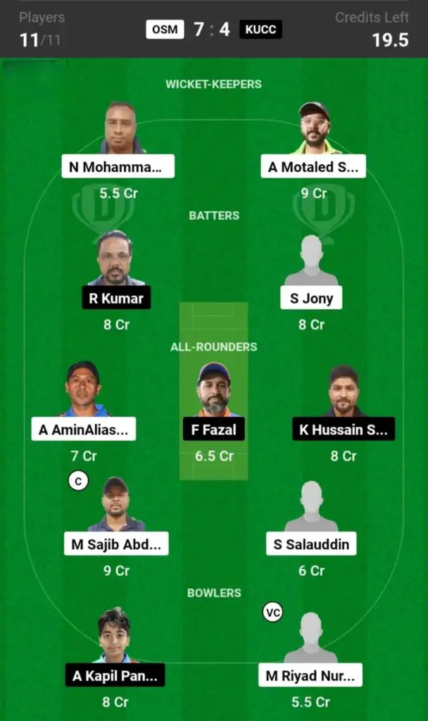 OSM vs KUCC Small League Team