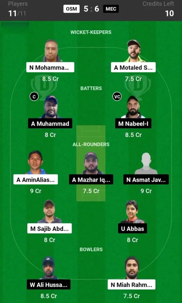 OSM vs MEC Small League Team