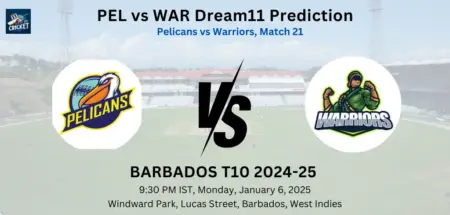 PEL vs WAR Dream11 Team Prediction