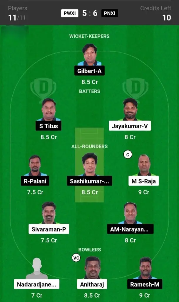 PWXI vs PNXI GL Team