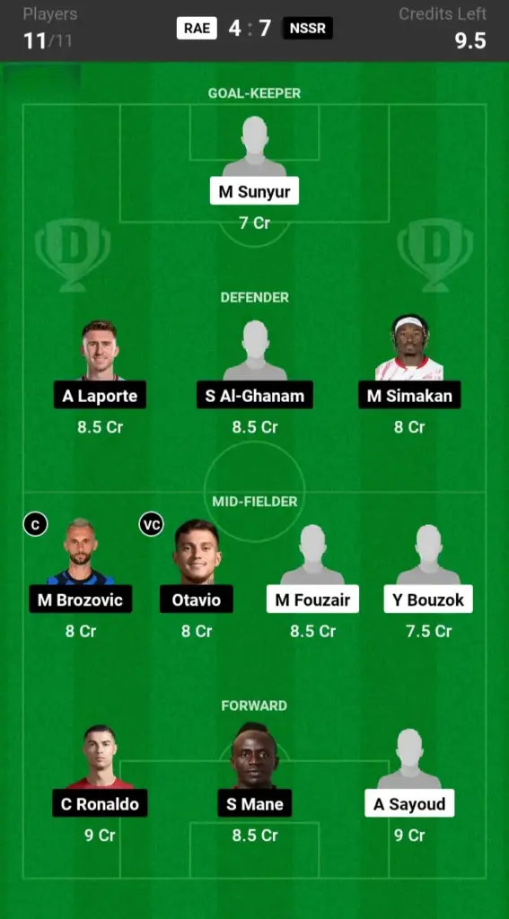 RAE vs NSSR Small League Team