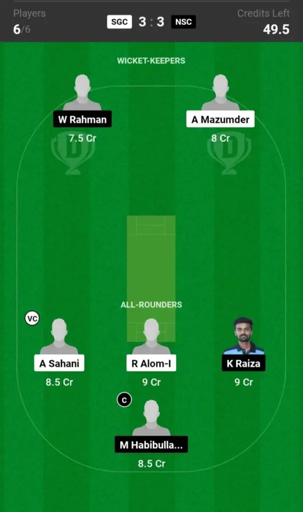 SCC vs NSC Small League Team