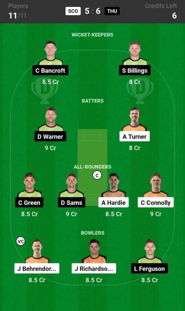 SCO vs THU Small League Team