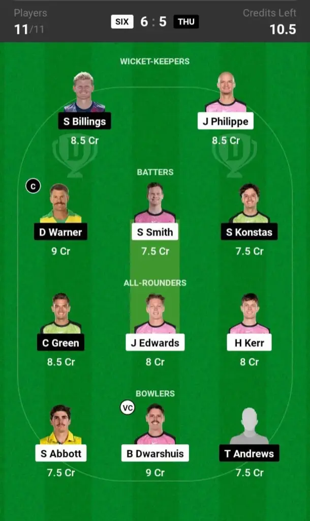 SIX vs THU Grand League Team