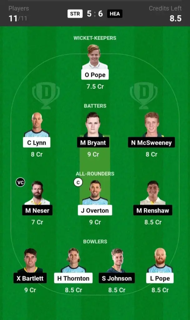 STR vs HEA Grand League Team