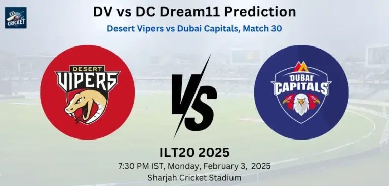 DV vs DC Dream11 Prediction