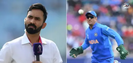 Dinesh Karthik and Ms Dhoni