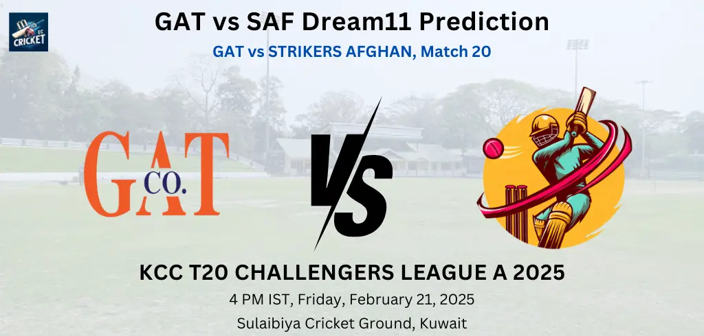 GAT vs SAF Dream11 Prediction