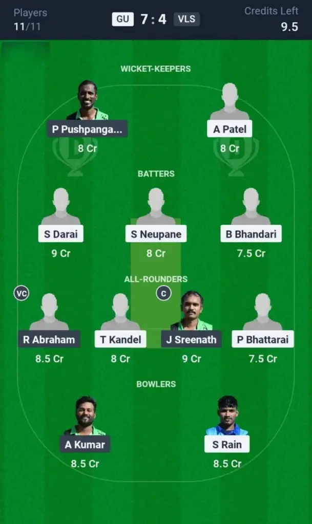 GU vs VLS Grand League Team