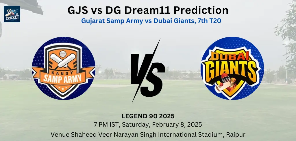 GJS vs DG Dream11 Prediction