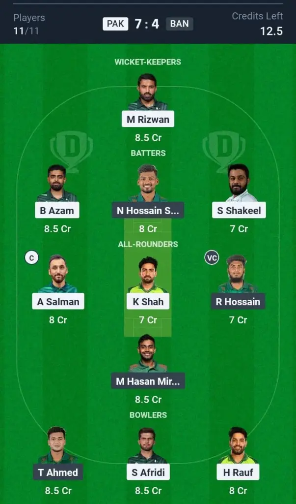 PAK vs BAN Small League Team