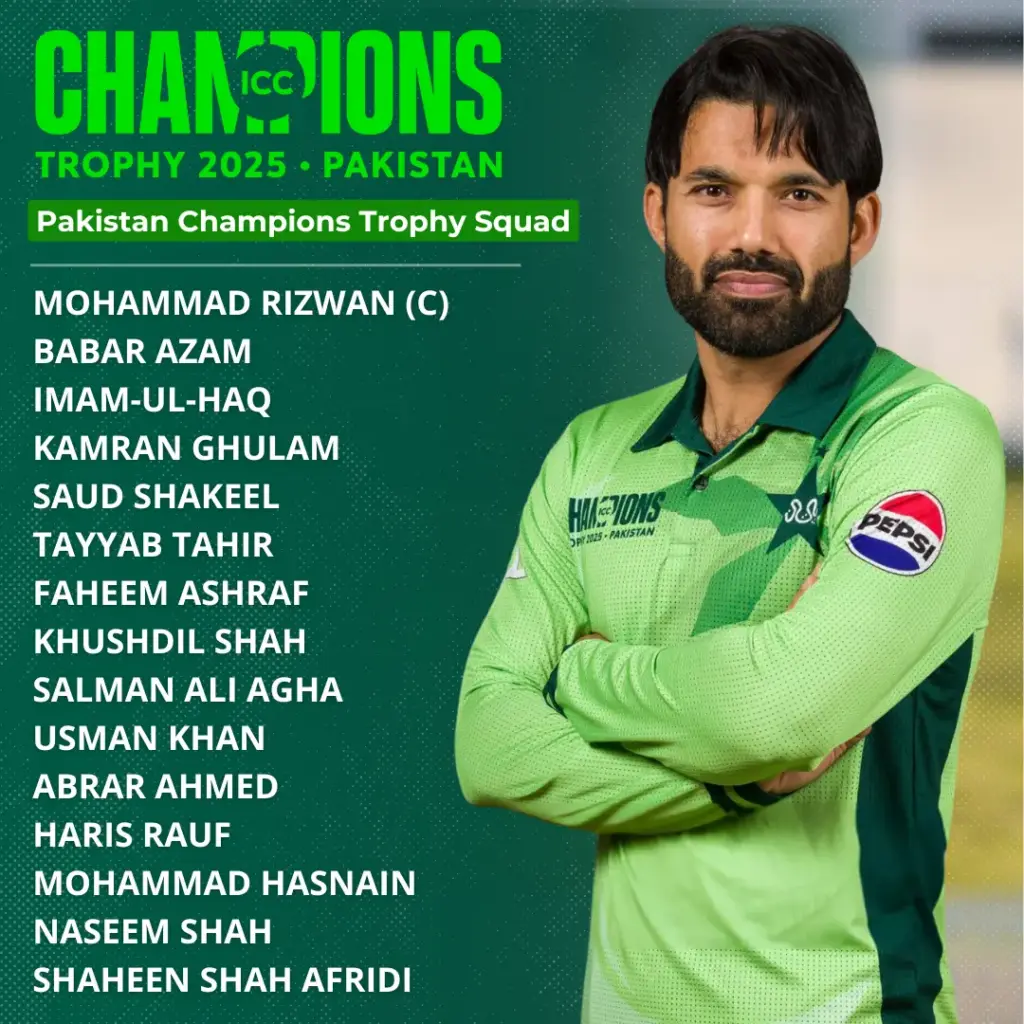 Pakistan Squad for CT 2025