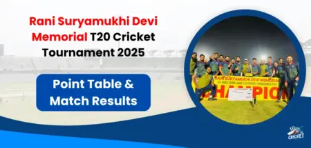 Rani Suryamukhi Devi Memorial T20 Points Table