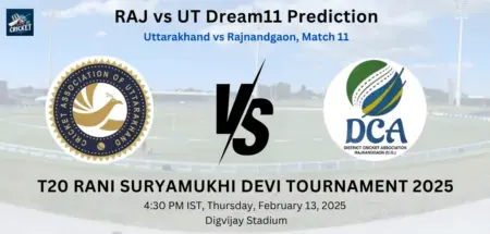 RAJ vs UT Dream11 Prediction