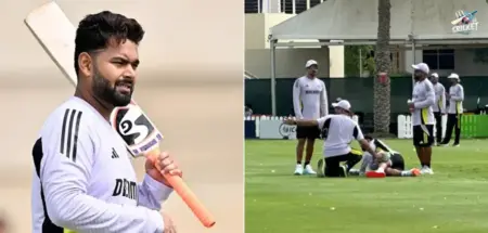 Rishabh Pant suffers injury during training