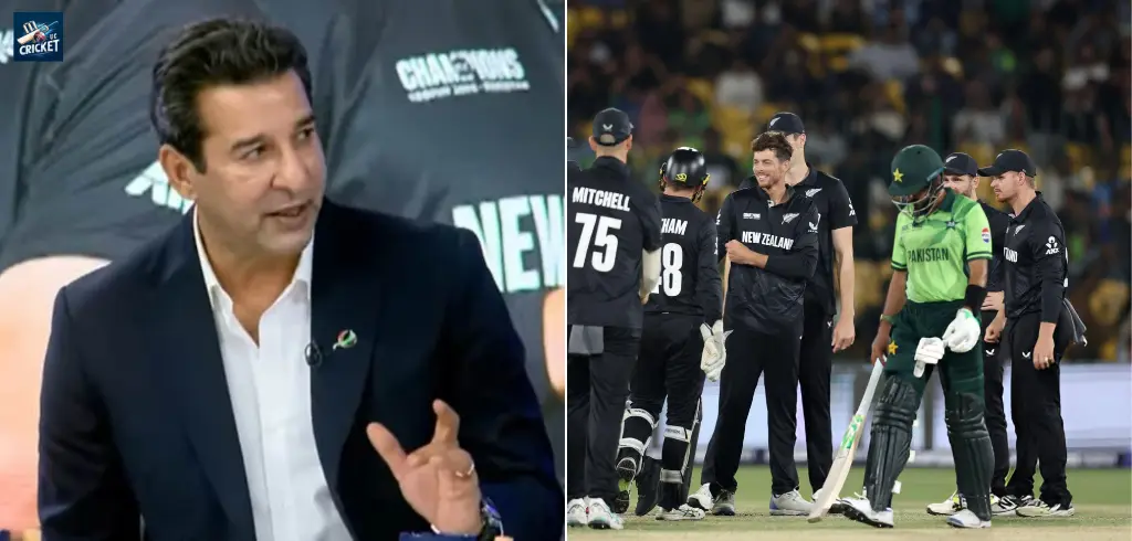 Wasim Akram and New Zealand team