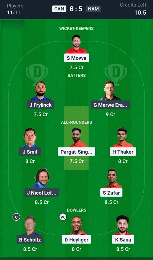 CAN vs NAM SL Team