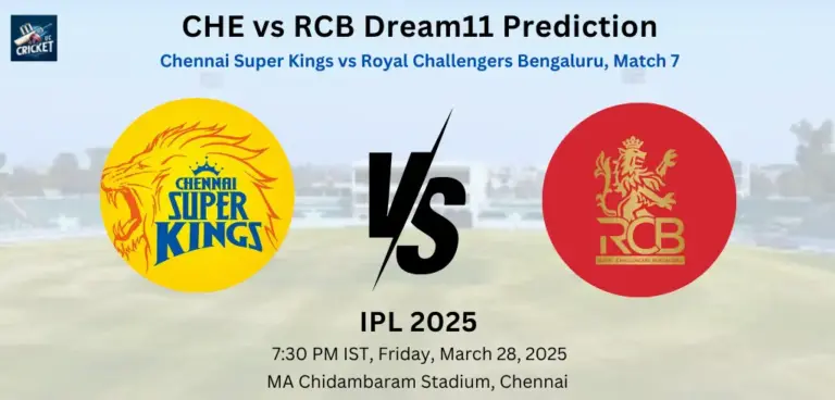 CHE vs RCB Dream11 Prediction