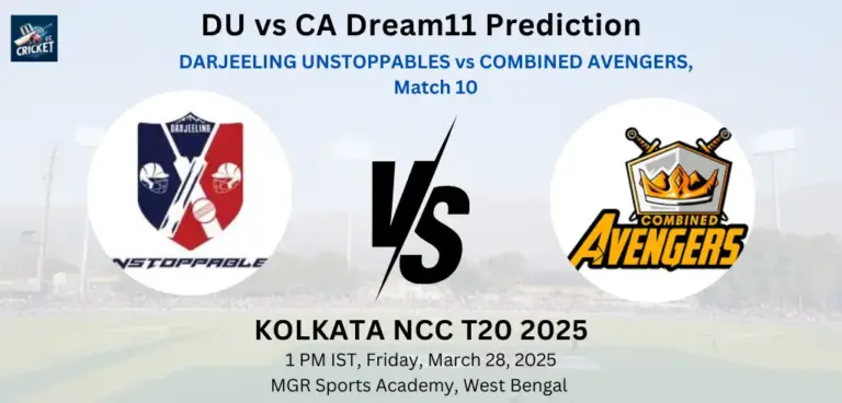DU vs CA Dream11 Prediction