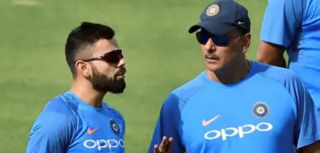 Rvi shastri and virat kohli