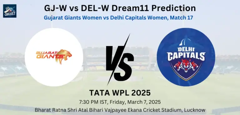 GJ-W vs DEL-W Dream11 Prediction