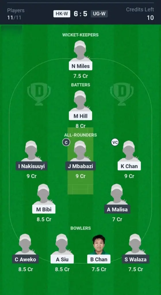 HK-W vs UG-W Grand League Team