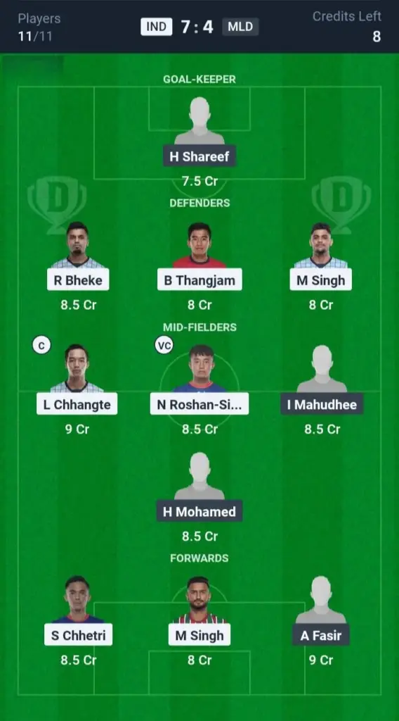 IND vs MLD Small League Team