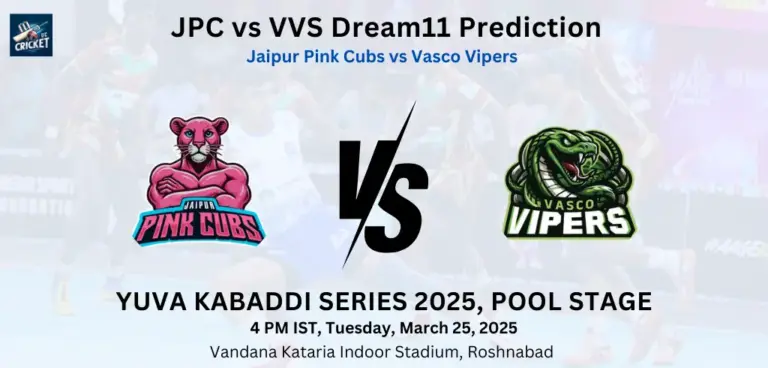 JPC vs VVS Dream11 Prediction