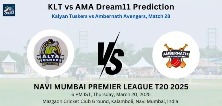 KLT vs AMA Dream11 Prediction