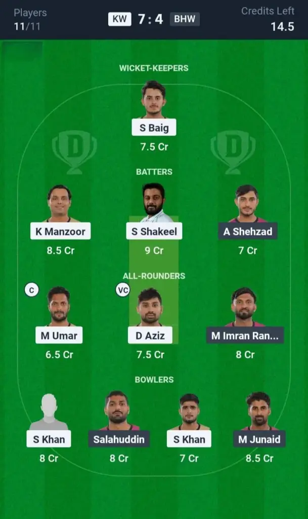 KW vs BHW Small League Team