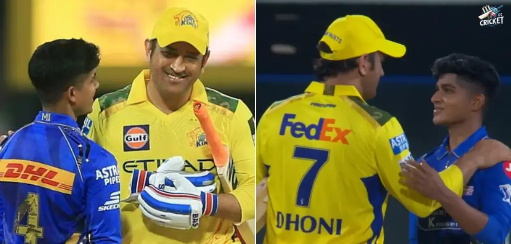 Ms Dhoni’s  gesture for Vignesh Puthur