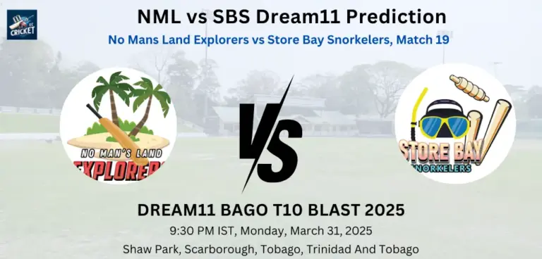 NML vs SBS Dream11 Prediction