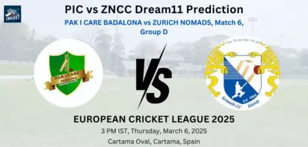 PIC vs ZNCC Dream11 Prediction