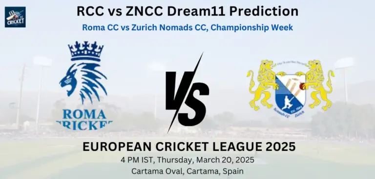 RCC vs ZNCC Dream11 Prediction