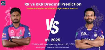 RR vs KKR Dream 11 Prediction