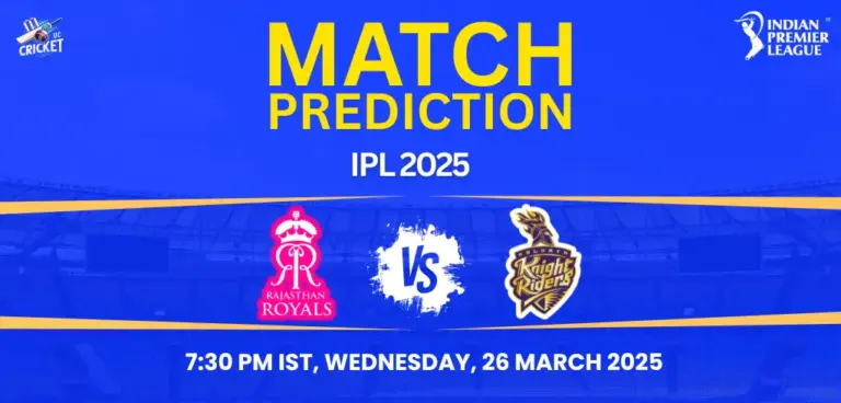 Rajasthan Royals vs Kolkata Knight Riders Match Prediction