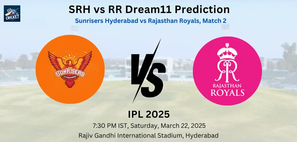 SRH vs RR Dream11 Prediction