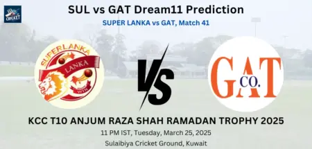 SUL vs GAT Dream11 Prediction