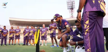 KKR Begins IPL 2025 Preparations with Religious Ceremony at Eden Gardens KKR players perform religious ceremony