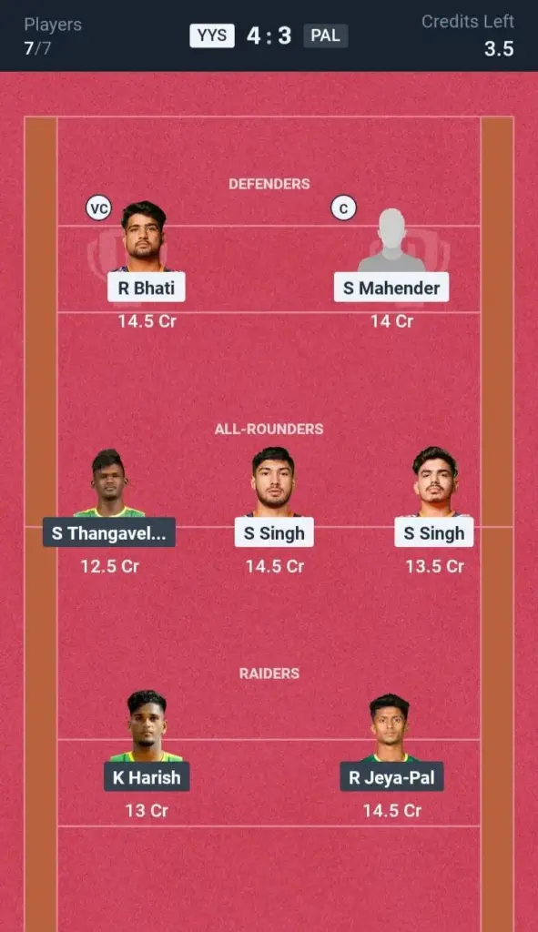 YYS vs PAL Grand League Team